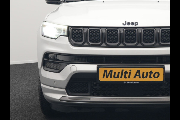 Jeep Compass 4xe 240 Electric S Plug In Hybrid 240pk PHEV | Adaptive Cruise | Camera | Lederen Sportstoelen Verwarmd | Apple Carplay | Stuur Verwarmd | Virtual | Keyless | Navigatie | DAB |