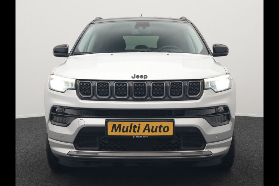 Jeep Compass 4xe 240 Electric S Plug In Hybrid 240pk PHEV | Adaptive Cruise | Camera | Lederen Sportstoelen Verwarmd | Apple Carplay | Stuur Verwarmd | Virtual | Keyless | Navigatie | DAB |