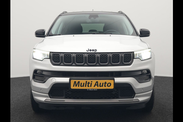Jeep Compass 4xe 240 Electric S Plug In Hybrid 240pk PHEV | Adaptive Cruise | Camera | Lederen Sportstoelen Verwarmd | Apple Carplay | Stuur Verwarmd | Virtual | Keyless | Navigatie | DAB |