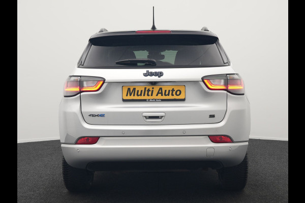 Jeep Compass 4xe 240 Electric S Plug In Hybrid 240pk PHEV | Adaptive Cruise | Camera | Lederen Sportstoelen Verwarmd | Apple Carplay | Stuur Verwarmd | Virtual | Keyless | Navigatie | DAB |
