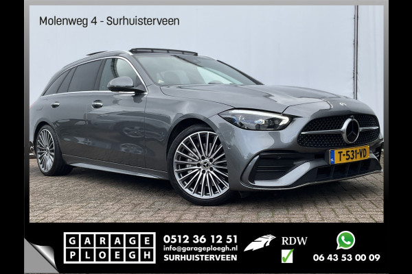 Mercedes-Benz C-Klasse Estate 180 AMG Line Trekhaak Pano Burmester Memory HUD Leer Verw+Ventilatie BOMVOL!
