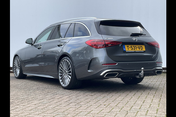 Mercedes-Benz C-Klasse Estate 180 AMG Line Trekhaak Pano Burmester Memory HUD Leer Verw+Ventilatie BOMVOL!