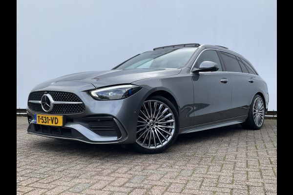 Mercedes-Benz C-Klasse Estate 180 AMG Line Trekhaak Pano Burmester Memory HUD Leer Verw+Ventilatie BOMVOL!