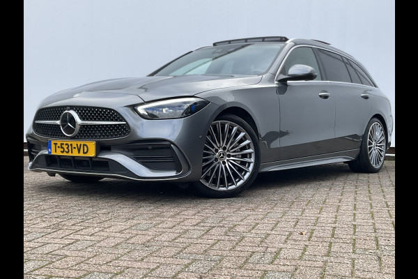 Mercedes-Benz C-Klasse Estate 180 AMG Line Trekhaak Pano Burmester Memory HUD Leer Verw+Ventilatie BOMVOL!