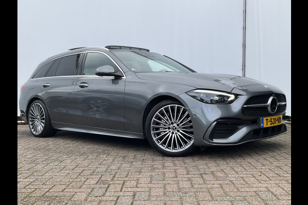 Mercedes-Benz C-Klasse Estate 180 AMG Line Trekhaak Pano Burmester Memory HUD Leer Verw+Ventilatie BOMVOL!