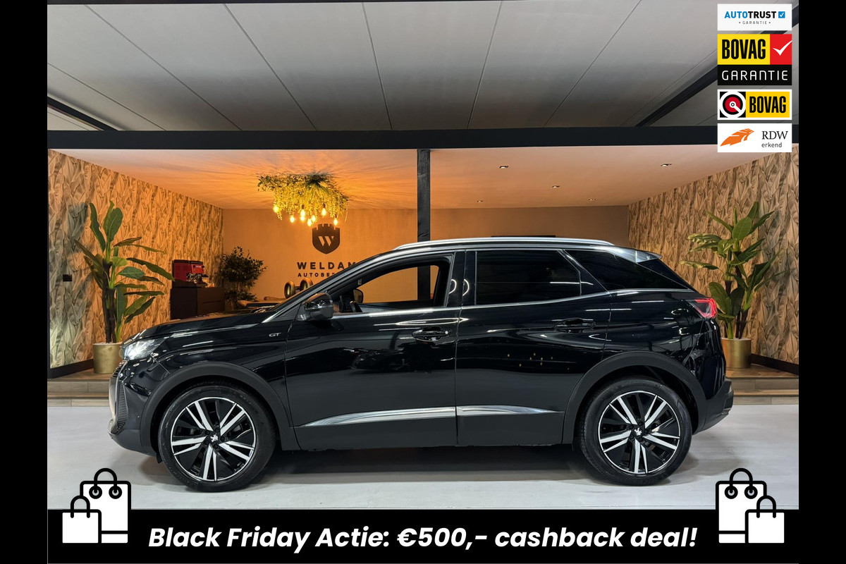 Peugeot 3008 1.2 PureTech GT Garantie Afn. Trekhaak Memory 360 Carplay Elek Achterklep Blindspot ACC Navi Clima Sfeer LED Rijklaar