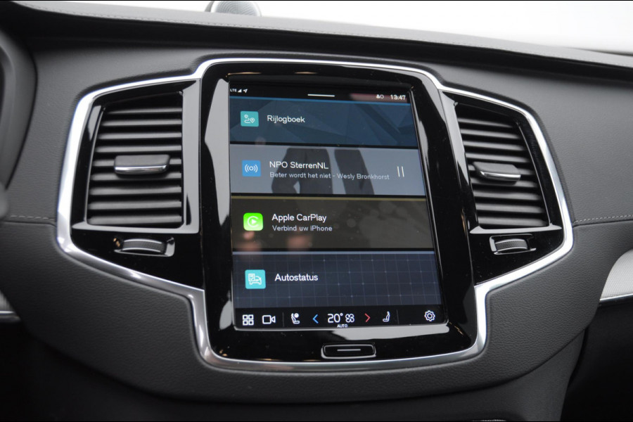 Volvo XC90 T8 455PK Automaat AWD Ultimate Bright / Bowers & Wilkins/ Luchtvering/ Semi elektrische trekhaak/ 360 camera/ Gelaagd glas/ 21'' velgen/ head-up display/ Standkachel