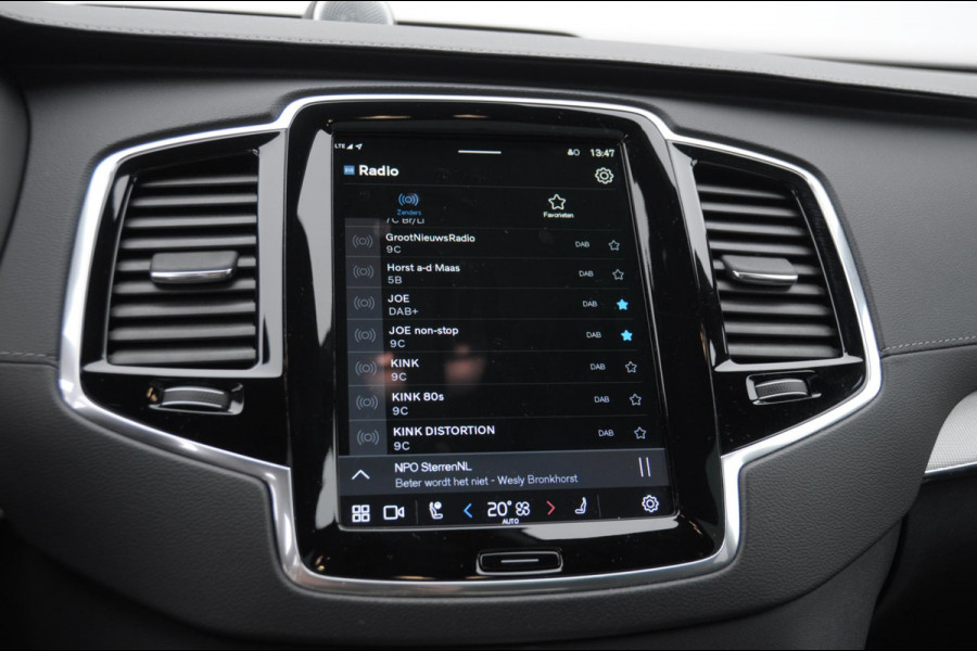 Volvo XC90 T8 455PK Automaat AWD Ultimate Bright / Bowers & Wilkins/ Luchtvering/ Semi elektrische trekhaak/ 360 camera/ Gelaagd glas/ 21'' velgen/ head-up display/ Standkachel