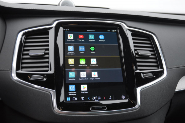 Volvo XC90 T8 455PK Automaat AWD Ultimate Bright / Bowers & Wilkins/ Luchtvering/ Semi elektrische trekhaak/ 360 camera/ Gelaagd glas/ 21'' velgen/ head-up display/ Standkachel