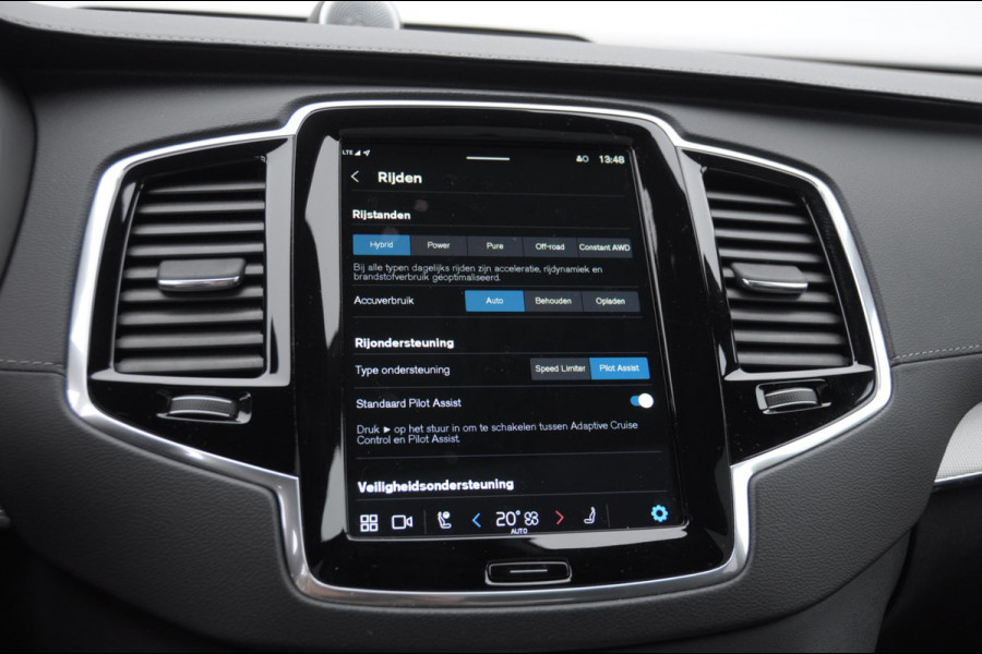 Volvo XC90 T8 455PK Automaat AWD Ultimate Bright / Bowers & Wilkins/ Luchtvering/ Semi elektrische trekhaak/ 360 camera/ Gelaagd glas/ 21'' velgen/ head-up display/ Standkachel