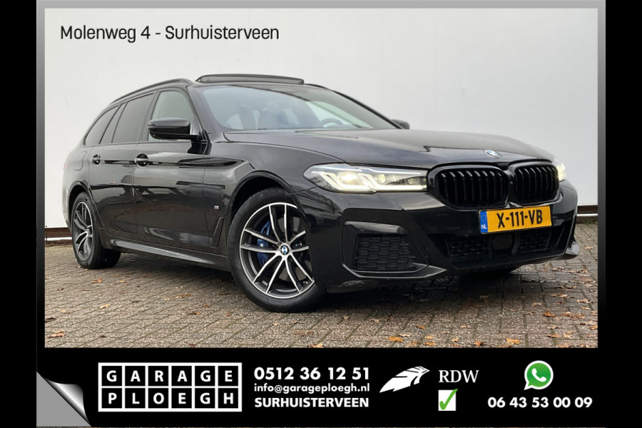 BMW 5 Serie Touring 530e xDrive M-sport HUD Laser Memory 4wielsturing Pano Business Edition Plus