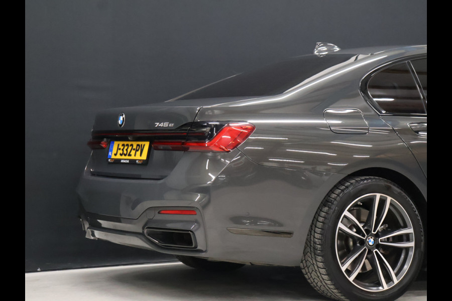 BMW 7 Serie 745e High Executive M Sport [SCHUIFKANTELDAK, HARMAN/KARDON, APPLE CARPLAY, ANDROID, ELEKTRISCH VERSTELBARE STOELEN V+A, STOELMASSAGE V+A, LUCHTVERING, 360 CAMERA, HEAD-UP, STUURVERWARMING, STOELVERWARMING, NIEUWSTAAT]