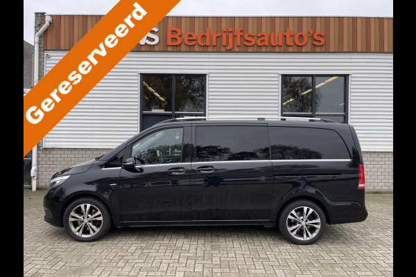 Mercedes-Benz V-Klasse 250d 190pk automaat Lang L2H1 DC 5 persoons Avantgarde / vaste prijs rijklaar € 39.950 marge / lease vanaf € 652 / zwart leer / electrische schuifdeuren / zwart metallic / burmester