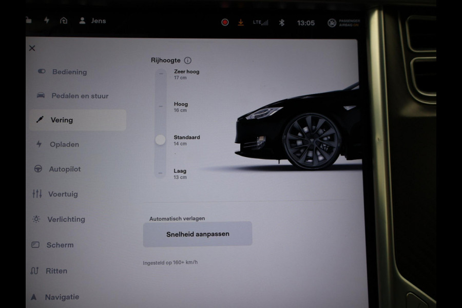 Tesla Model S 100D PERFORMANCE P100D 612 PK + 21 INCH | AUTOPILOT | CARBON | SCHUIFDAK| LUCHTVERING