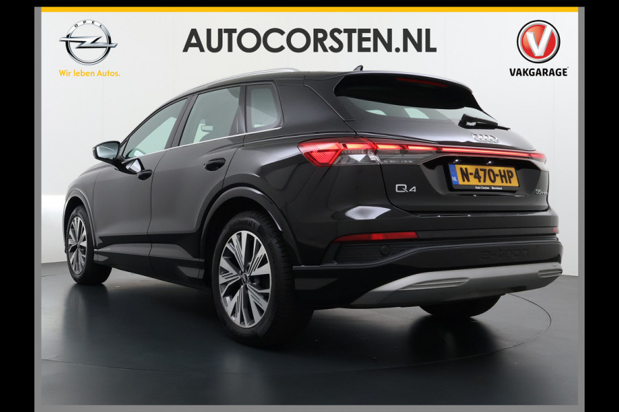 Audi Q4 e-tron L.E. Advanced Plus Pano-dak-Schuifdak Adap.Cruise W-pomp Navi-Plus Sportst.+Verwarmd PDC-a+v Matrix Led Camera Lmv 19" Elek.Achterklep Virtual Cockpit E-Call Bordherkenning Audi Connect +Phone-Box Keyless-Go A-Licht-Dynamisch S.O.H. 92% 1e Eigenaar Origineel Nederlandse Auto €56.174,- Nieuwprijs