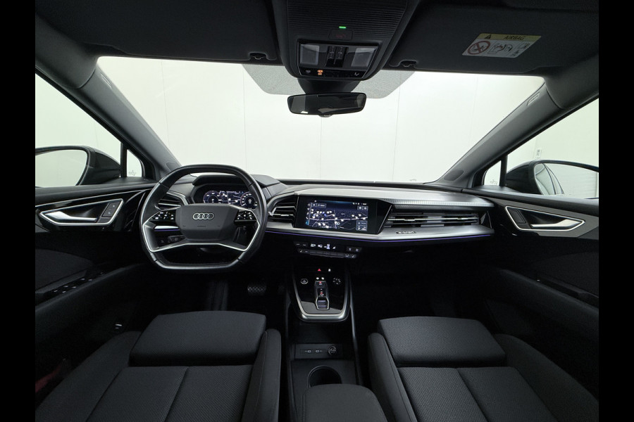 Audi Q4 e-tron L.E. Advanced Plus Pano-dak-Schuifdak Adap.Cruise W-pomp Navi-Plus Sportst.+Verwarmd PDC-a+v Matrix Led Camera Lmv 19" Elek.Achterklep Virtual Cockpit E-Call Bordherkenning Audi Connect +Phone-Box Keyless-Go A-Licht-Dynamisch S.O.H. 92% 1e Eigenaar Origineel Nederlandse Auto €56.174,- Nieuwprijs