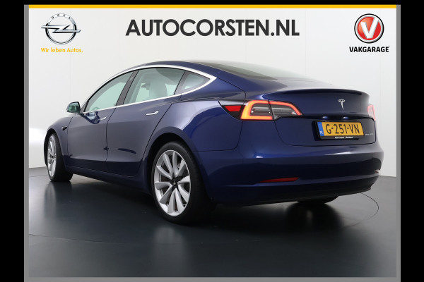 Tesla Model 3 Long Range AWD 75kWh SOH 88% 463PK Lmv 19" Ivoor Premium Audio AutoPilot Panoramadak Camera's Leer Adaptive-Cruise-Control+Stop& 4WD Stoel en achterbank verwarming Elektr.Stoelen+Memory+Easy-Entry WiFi Origineel Nederlandse Auto Garantie op Accu/Motor tot 20-12-2027/192.000km