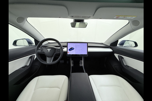 Tesla Model 3 Long Range AWD 75kWh SOH 88% 463PK Lmv 19" Ivoor Premium Audio AutoPilot Panoramadak Camera's Leer Adaptive-Cruise-Control+Stop& 4WD Stoel en achterbank verwarming Elektr.Stoelen+Memory+Easy-Entry WiFi Origineel Nederlandse Auto Garantie op Accu/Motor tot 20-12-2027/192.000km