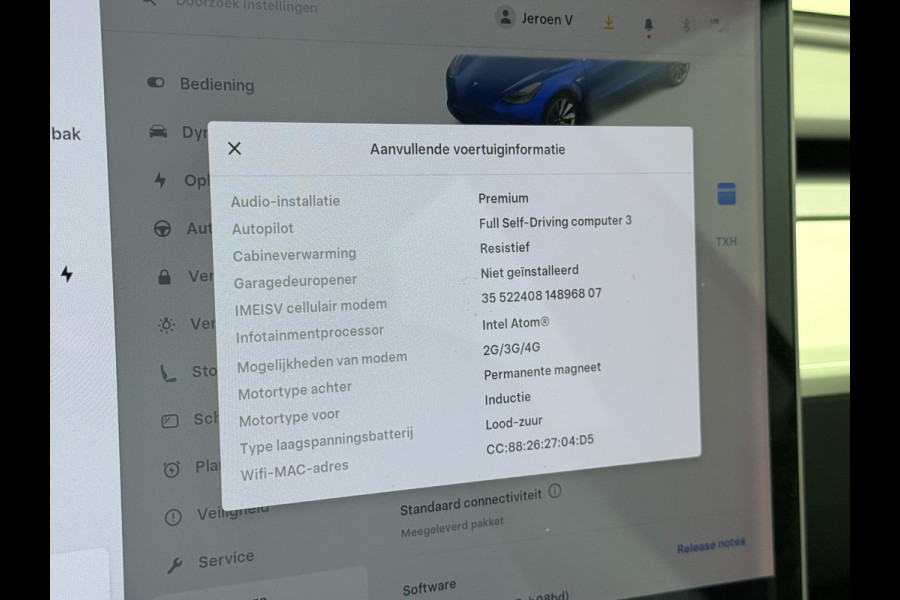 Tesla Model 3 Long Range AWD 75kWh SOH 88% 463PK Lmv 19" Ivoor Premium Audio AutoPilot Panoramadak Camera's Leer Adaptive-Cruise-Control+Stop& 4WD Stoel en achterbank verwarming Elektr.Stoelen+Memory+Easy-Entry WiFi Origineel Nederlandse Auto Garantie op Accu/Motor tot 20-12-2027/192.000km