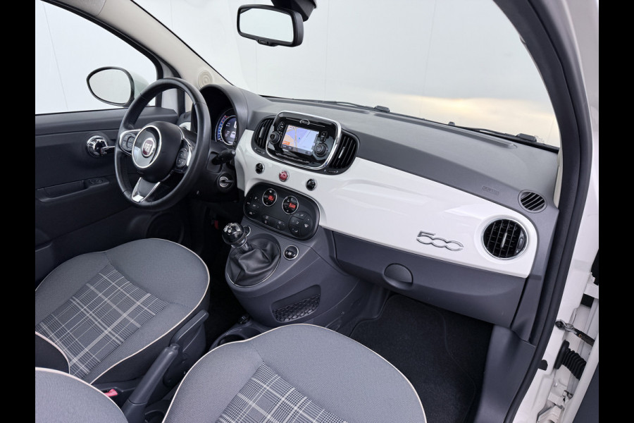 Fiat 500 81PK Turbo Pano-dak Navi Ecc Cruise Control Lounge Lmv Led Business Pack Navigatie Pack Pack Style Isofix EURO6 Volledig Onderhouden, laatste beurt bij 94238km ! Origineel Nederlandse Auto Nieuwprijs €20.140 Super Efficiente Twin Air Turbo Motor