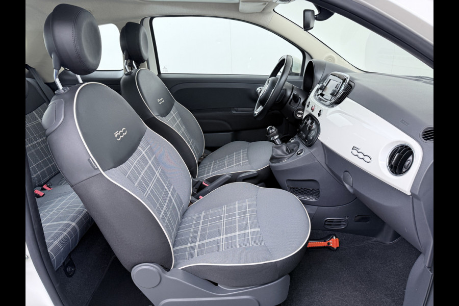 Fiat 500 81PK Turbo Pano-dak Navi Ecc Cruise Control Lounge Lmv Led Business Pack Navigatie Pack Pack Style Isofix EURO6 Volledig Onderhouden, laatste beurt bij 94238km ! Origineel Nederlandse Auto Nieuwprijs €20.140 Super Efficiente Twin Air Turbo Motor