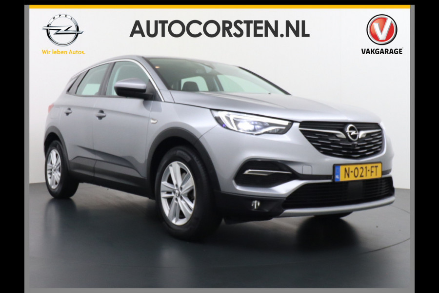 Opel Grandland X T 131pk 360Camera Navi 1/2Leer Apple/AndroidPdc Dab Ecc Tel. Isofix Mistlampen Blindspot Lane-dep. Bordherk. Usb Bluetooth CruiseControl Licht-/Zichtpakket Elek.Inkl.spiegels Elek.Ramen Led 17''LM 1.2 Turbo Business Elegance NL-auto! B- klasse EURO 6 Origin.NLse auto Volledig Dealer onderhouden laatste beurt bij 101.000km