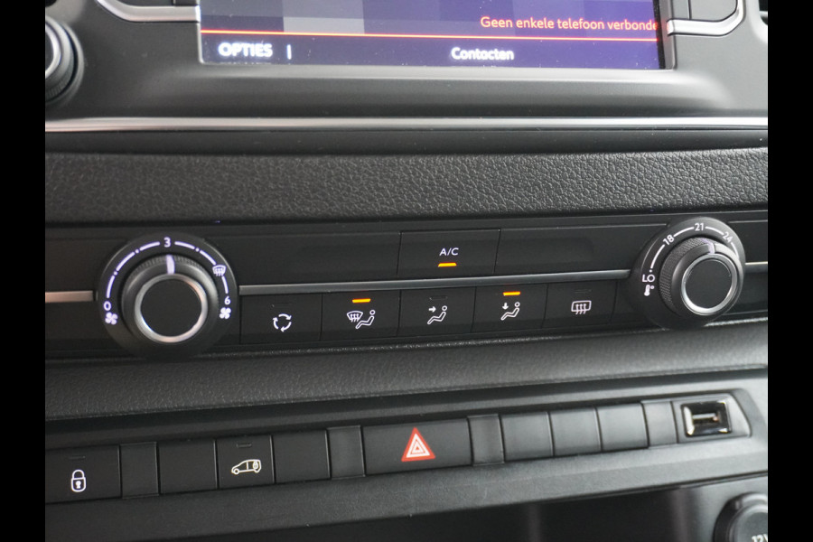 Peugeot Expert 2.0D 145pk XL L3H1 3-Persoons Navi Apple Carplay Android Auto Cruise Pdc 2X Schuifdeur Cruise DAB+ Bordherkenning WiFi Citroen Connect Regen/Lichtsensor Dodehoeksensor SpoorAssist Voorruit+Wisserverwarmd 1e Eigenaar Euro 6 370Nm koppel