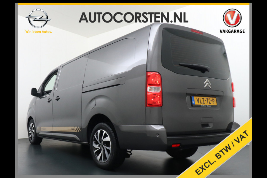Citroën Jumpy D145pk XL L3 3Pers. Navi Apple Carplay Android Auto Cruise Pdc2x-Schuifdeur Cruise DAB+ Bordherkenning WiFi Citroen Connect Regen/Lichtsensor Dodehoeksensor SpoorAssist Voorruit+Wisserverwarmd 1e Eigenaar Euro 6 370Nm koppel nieuwprijs 51.000 euro inc bpm