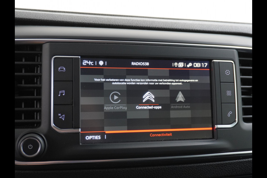 Citroën Jumpy D145pk XL L3 3Pers. Navi Apple Carplay Android Auto Cruise Pdc2x-Schuifdeur Cruise DAB+ Bordherkenning WiFi Citroen Connect Regen/Lichtsensor Dodehoeksensor SpoorAssist Voorruit+Wisserverwarmd 1e Eigenaar Euro 6 370Nm koppel nieuwprijs 51.000 euro inc bpm