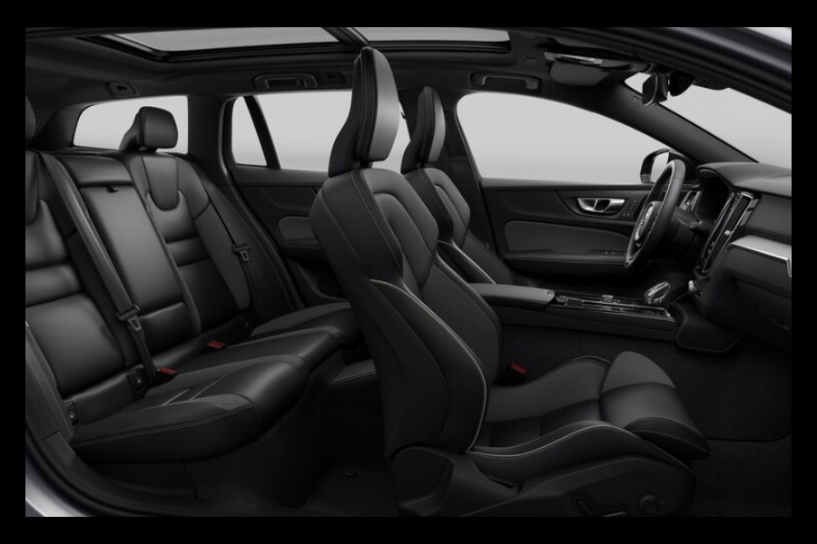 Volvo V60 T8 455PK Automaat AWD Ultra Perf. Ed. Dark Polestar optimisation/ Glossy Black logo voor en achterzijde / Panoramadak/ Head-up display/ Harman Kardon audio/ 360 Camera/ Elektrisch bedienbare voorstoelen met geheugen/ Apple Carplay/ Pilot assit/ Adaptive cruise control/