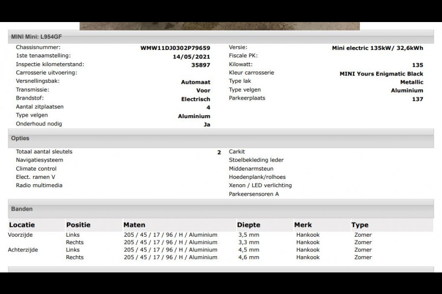 MINI Mini Electric S MINI Yours 135KW / 33 kWh SOH 100% Comfort plus / Driving Ass. / Leder / Navigatie / Pdc+Camera / Harman Kardon / 100% Elektrisch, 100% Stijlvol / Apk 05-2027