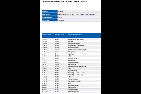 Ford Transit Custom 340 2.0 TDCI Euro6 131PK H2 Trend 3Pers  *ideaal voor Camper* / Navigatie / Pdc./ Airco / Driver assist / Stoelverwarming  / Apk nieuw