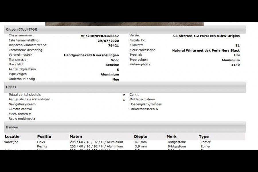 Citroën C3 Aircross 1.2 110PK PureTech S&S Origins / Hoge Instap / Navigatie / Airco-ecc./ Pdc.A / Radio-multimedia / Apk 07-2026