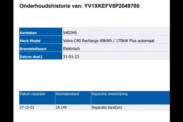 Volvo C40 Recharge Plus 69 kWh SOH 95% / Panoramadak / Trekhaak / Camera / Stoel-Stuurverwarming / Navigatie / Radio-multimedia / Apk 01-2027