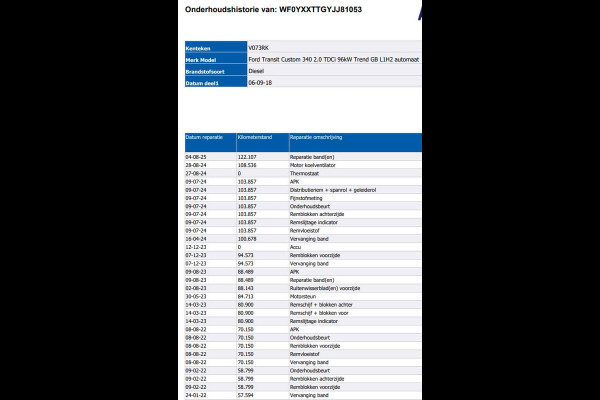 Ford Transit Custom 340 2.0 TDCI Euro6 Automaat 131PK H2 Trend 3Pers. *ideaal voor Camper* Navigatie / Pdc./ Airco / Safety&Comfort pack / Driver assist  / Stoelverwarming / / Apk nieuw