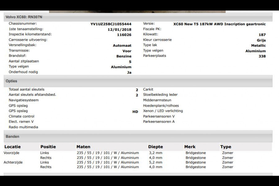 Volvo XC60 T5 AWD 251PK Inscription / Leder / Navigatie /  Winter Line / Business Pack Connect / Intellisafe Pro Line / Line / Apk nieuw