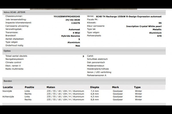 Volvo XC40 T4 Hybride SOH 98% R-Design Expression / Panoramadak / Navigatie / Xenon / Pdc. / Airco-ecc./ Radio multimedia / Apk 10-2026