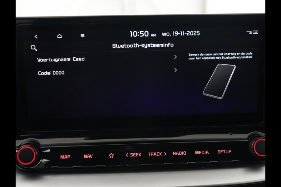 Kia Ceed 1.0 T-GDi DynamicPlusLine | Stoel & stuurverwarming | Trekhaak | Adaptive cruise | Camera | Carplay | Half leder | Navigatie | Keyless | Full LED | Climate control | Parkeerhulp