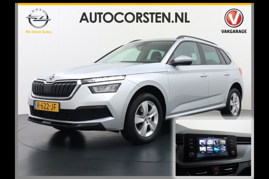 Škoda Kamiq T 111pk Apple Carplay Android-Navi Pdc DAB App-Connect CruiseControl Smartlink Usb Ecc Dakrails Led Lane/Front-Assist Isofix Dab VerwarmdeSpiegels Aut.Verlichting VerstelbareStoelen/Stuur 16''LM NL-auto Hoge Instap Ambition 1.0 TSI