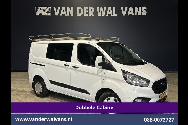 Ford Transit Custom 2.0 TDCI L1H1 Dubbele Cabine Euro6 Airco | Navigatie | 5-Zits | Imperiaal | Apple Carplay | LED Android Auto, 2500kg Trekhaak, Cruisecontrol, Parkeersensoren, Stoelverwarming