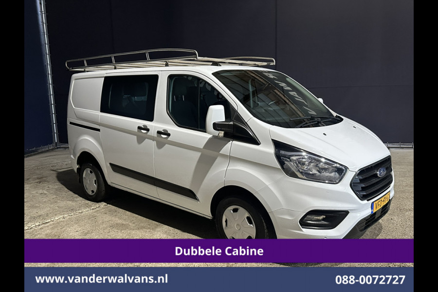 Ford Transit Custom 2.0 TDCI L1H1 Dubbele Cabine Euro6 Airco | Navigatie | 5-Zits | Imperiaal | Apple Carplay | LED Android Auto, 2500kg Trekhaak, Cruisecontrol, Parkeersensoren, Stoelverwarming