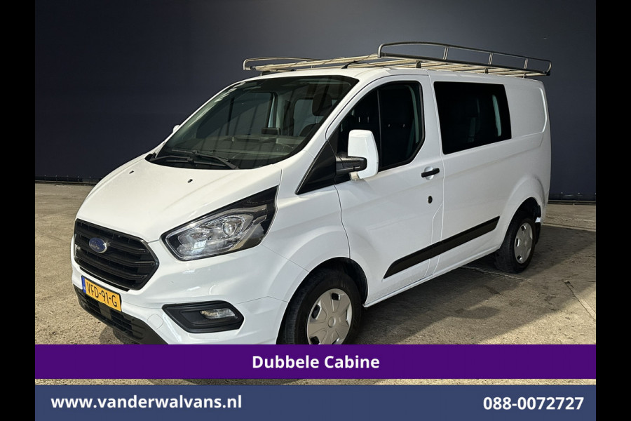 Ford Transit Custom 2.0 TDCI L1H1 Dubbele Cabine Euro6 Airco | Navigatie | 5-Zits | Imperiaal | Apple Carplay | LED Android Auto, 2500kg Trekhaak, Cruisecontrol, Parkeersensoren, Stoelverwarming