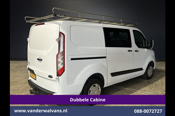 Ford Transit Custom 2.0 TDCI L1H1 Dubbele Cabine Euro6 Airco | Navigatie | 5-Zits | Imperiaal | Apple Carplay | LED Android Auto, 2500kg Trekhaak, Cruisecontrol, Parkeersensoren, Stoelverwarming