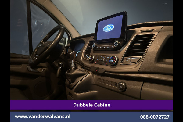 Ford Transit Custom 2.0 TDCI L1H1 Dubbele Cabine Euro6 Airco | Navigatie | 5-Zits | Imperiaal | Apple Carplay | LED Android Auto, 2500kg Trekhaak, Cruisecontrol, Parkeersensoren, Stoelverwarming