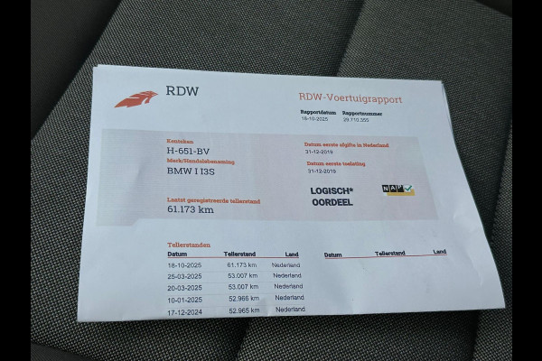 BMW i3 S SPORT Executive Edition 120Ah 42 kWh, dab, navi, 20 inch, achteruitrijcamera , 31-12-2019, Nederlandse auto met nap