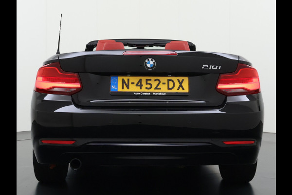 BMW 2 Serie Cabrio 218I 136pk AUT-8 Leer+Verwarmd Navi Connected-Drive Ecc Cruise Control Pdc High Executive Sport Led Bluetooth Licht-Regensensor Sportstoelen WiFi v.b 46.000 nieuw