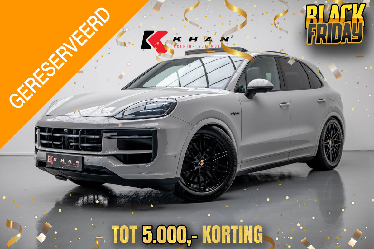 Porsche Cayenne 3.0 E-Hybrid |Pano|Krijt|SportChrono|Fabrieksgarantie t/m 2029|