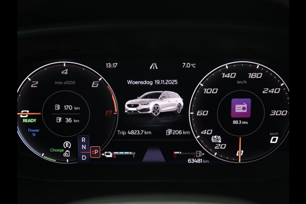 CUPRA Leon 1.4 eHybrid VZ | 245pk | Leder | Stoelverwarming | Memory | Carplay | Navigatie | Sfeerverlichting | Parkeerhulp | Sportstoelen | Keyless | Climate control | Cruise control | PHEV | Plug In