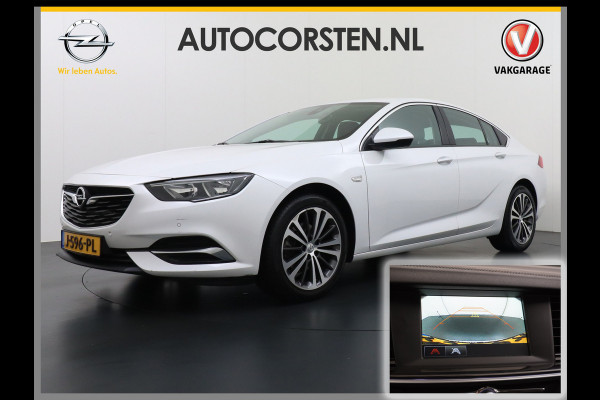 Opel Insignia Grand Sport T165PK Leer Camera Navi Apple Carplay Android PDC-a+v Trekhaak LED-v+a Ecc Cruise Control AGR-Comfort Stoelen Verwar Regen-Lichtsensor Sensor dodehoek Verkeersbordlezer Rijstrooksensor 1e Eigenaar