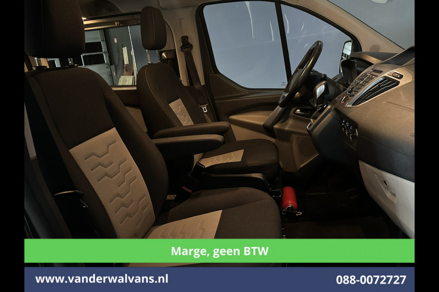 Ford Tourneo Custom 2.0 TDCI **MARGE, Geen btw, Geen bpm** 131pk Automaat L2H1 Personenbus Euro6 Airco | 2x zijdeur | 8-Zits | Navigatie Cruisecontrol, Trekhaak, Parkeersensoren, LM velgen, Verwarmde voorruit, Achterklep